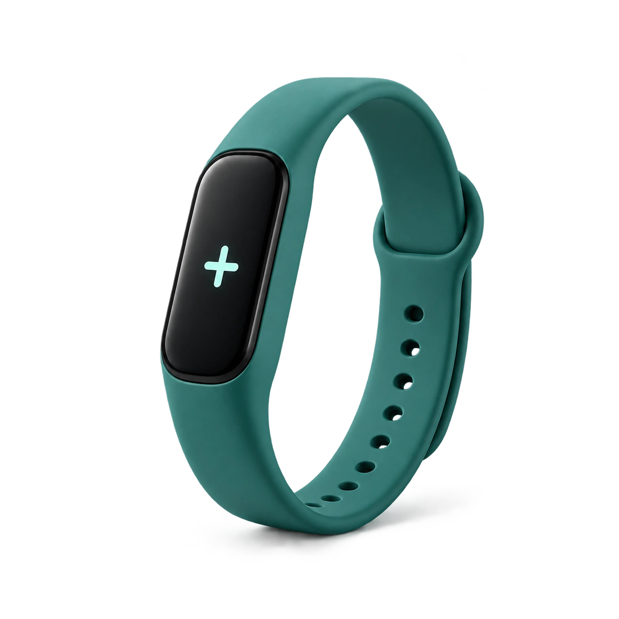 MicroBand concept: slim teal band with a dark display